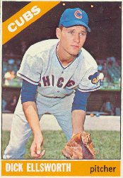 1966 Topps Baseball Cards      447     Dick Ellsworth UER Hubbs